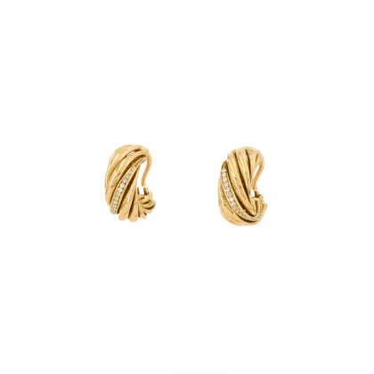 Diamond hoop earrings