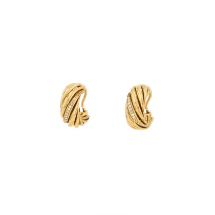Diamond hoop earrings