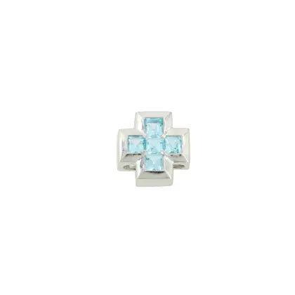 Aquamarine pendant 'Cross'