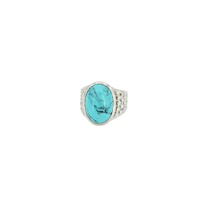 Turquoise diamond ring
