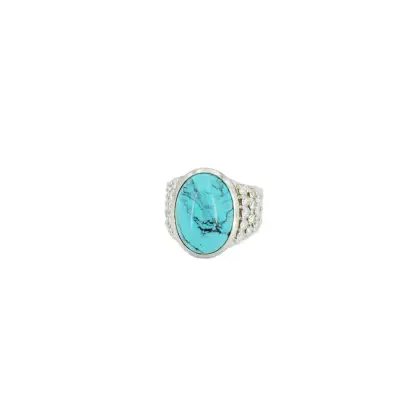 Turquoise diamond ring