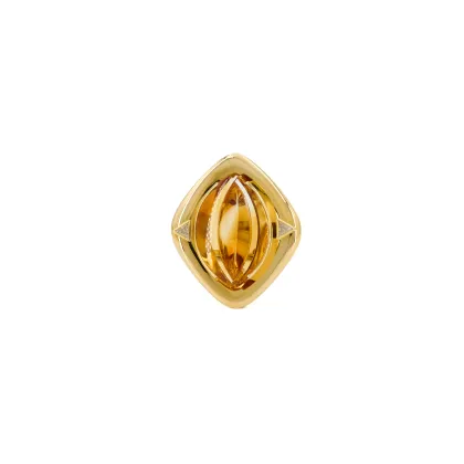 Citrine diamond pendant
