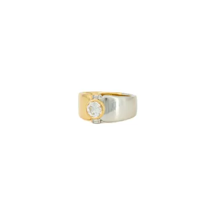 Bague diamant bicolore