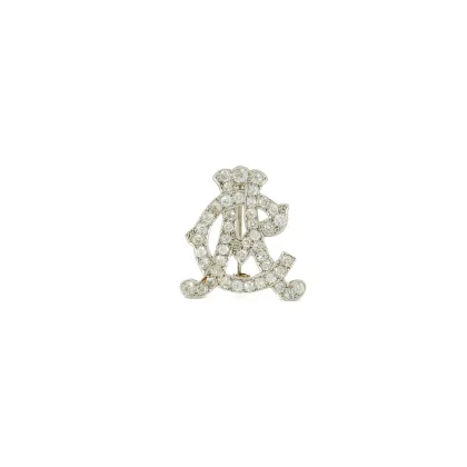 Broche à initiales 'AC'