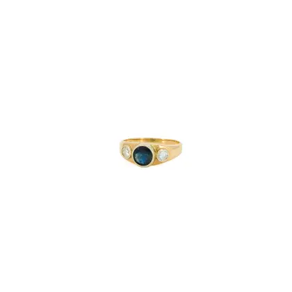 Saffier-diamant ring