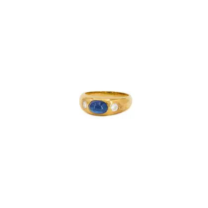 Saffier-diamanten ring