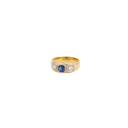 Saffier-diamant ring