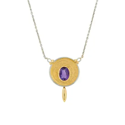 Collier moderne en améthyste