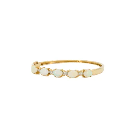 Opalen en diamanten armband