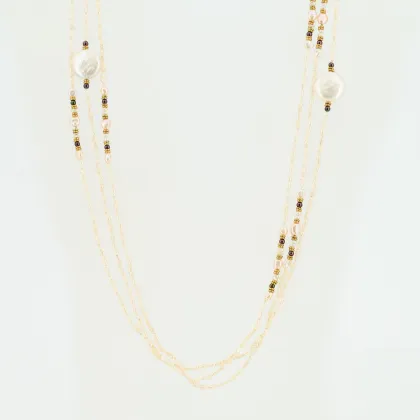 Collier met zaadparels