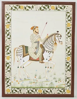 Unknown artist, Indo-Persian painting on silk.