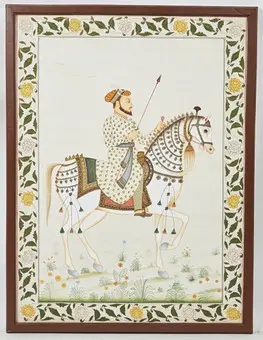 Unknown artist, Indo-Persian painting on silk.