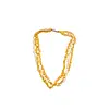 Drierijige parelketting