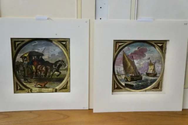 2 coloured Dutch proverb or emblem sheets