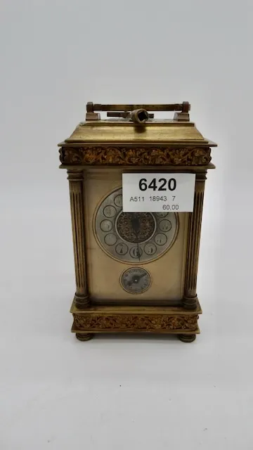 1 travel clock circa 1890, working