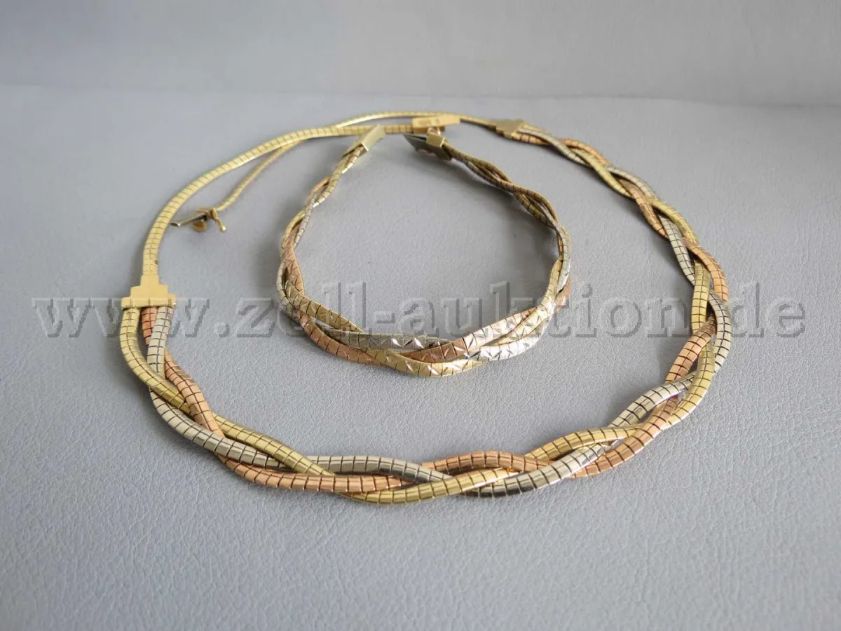 1 parure de bijoux vintage, 48,42 g, or 585