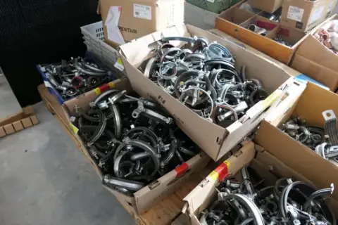 Lot of pipe clamps