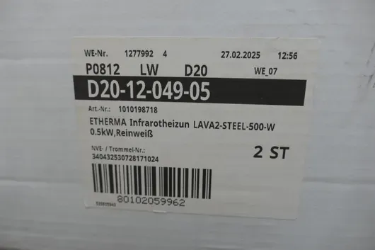 Chauffage infrarouge ETHERMA LAVA2-STEEL-500-W