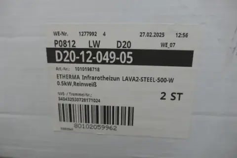 ETHERMA infraroodverwarming LAVA2-STEEL-500-W