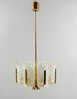 CARL FAGERLUND. Pendant light / hanging lamp Carl Fagerlund for Orrefors, Murano glass, Sweden, 1960s.