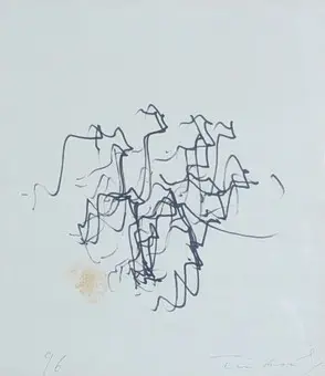 JEAN TINGUELY (1925-1991). (bk) Фломастер на бумаге, '' Meta Matic '', подпись, номер '' 96 '' (1962).