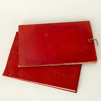 Deux portfolios : peintures chinoises Tsuso, 22 feuilles, Canton, vers 1900.