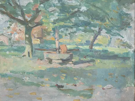 PAUL PERRELET (1872-1965). Millstone in Savoy.