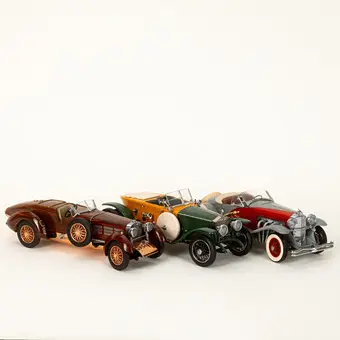 Trzy modele samochodów 1/24: m.in. 1924 Hispano-Suiza Tulipwood Racer, Franklin Mint (3).
