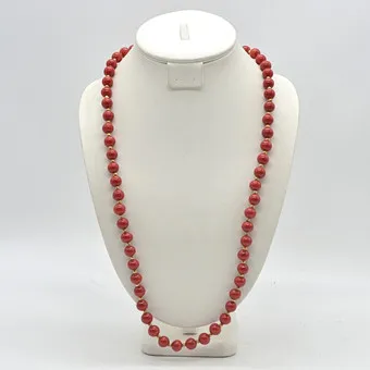 Glasparelcollier, handgemaakt, vergulde tussenparels, schroefsluiting, 20e eeuw.