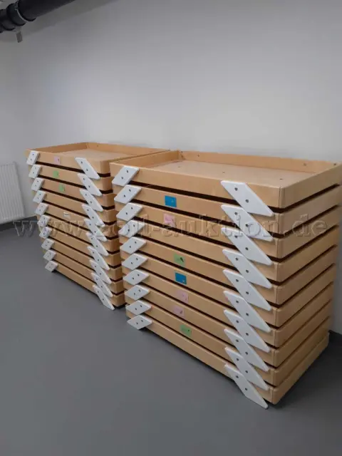 20 WESCO stackable low beds for children
