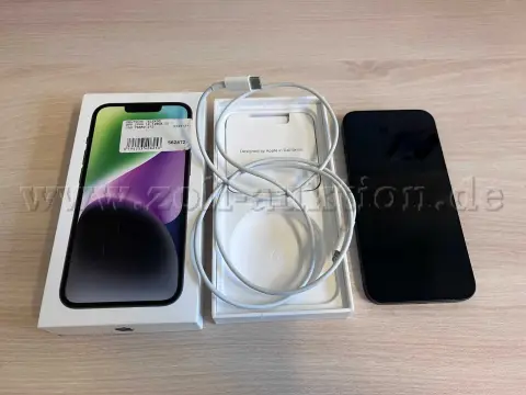 1 Apple iPhone 14, zwart, 128GB