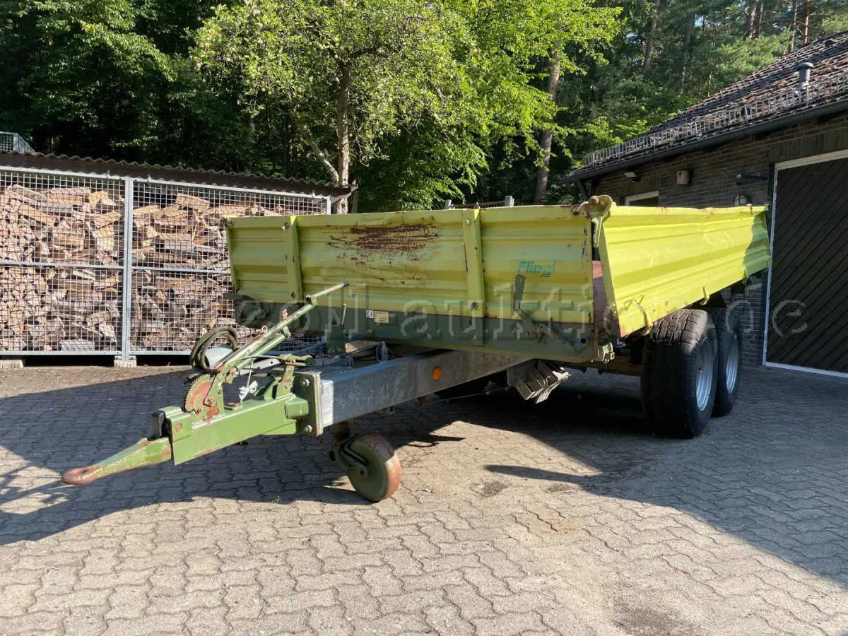 1 rigid drawbar trailer Fiegl TDK80-88, open box – defective, for parts