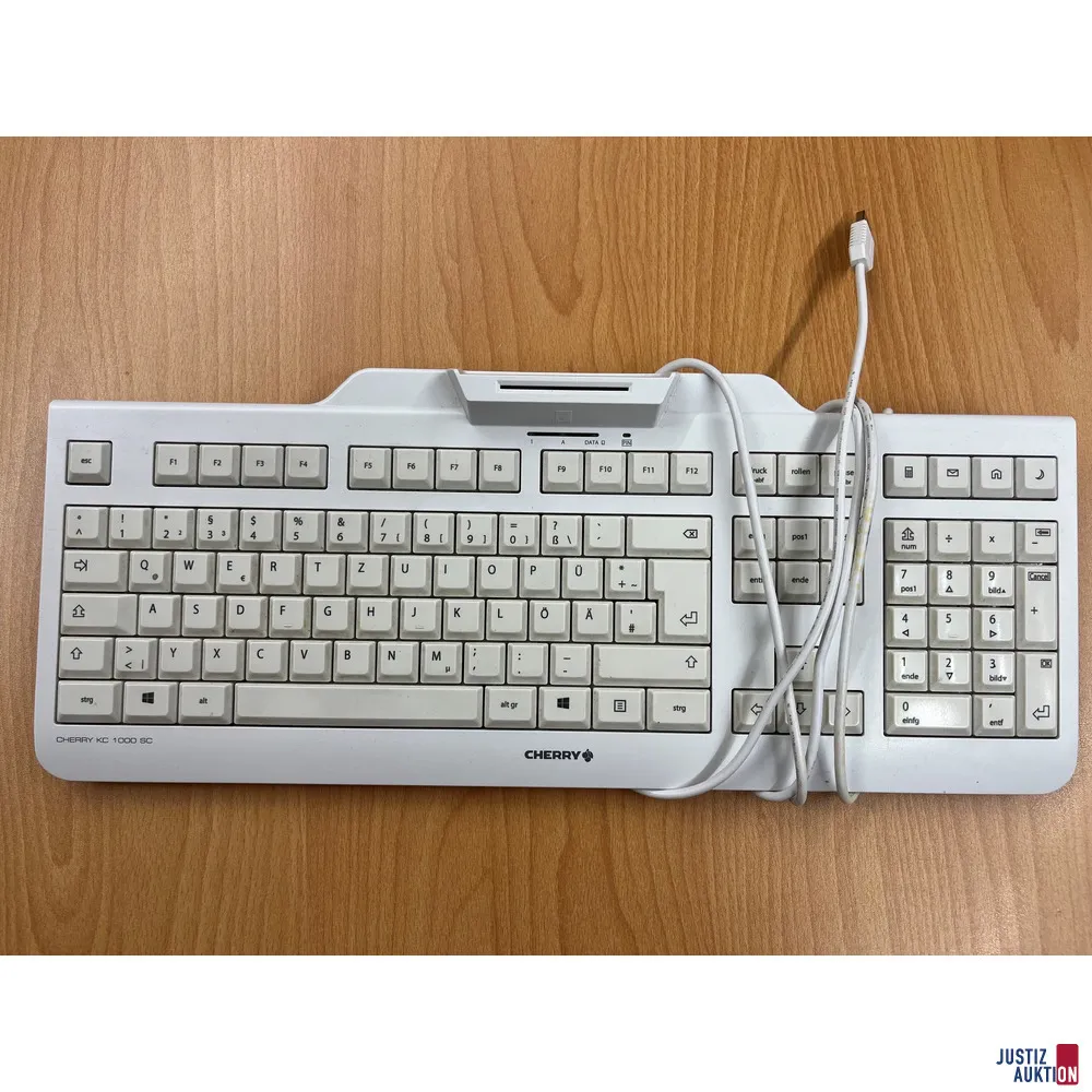 Klávesnice Cherry s integrovanou čtečkou karet bílá