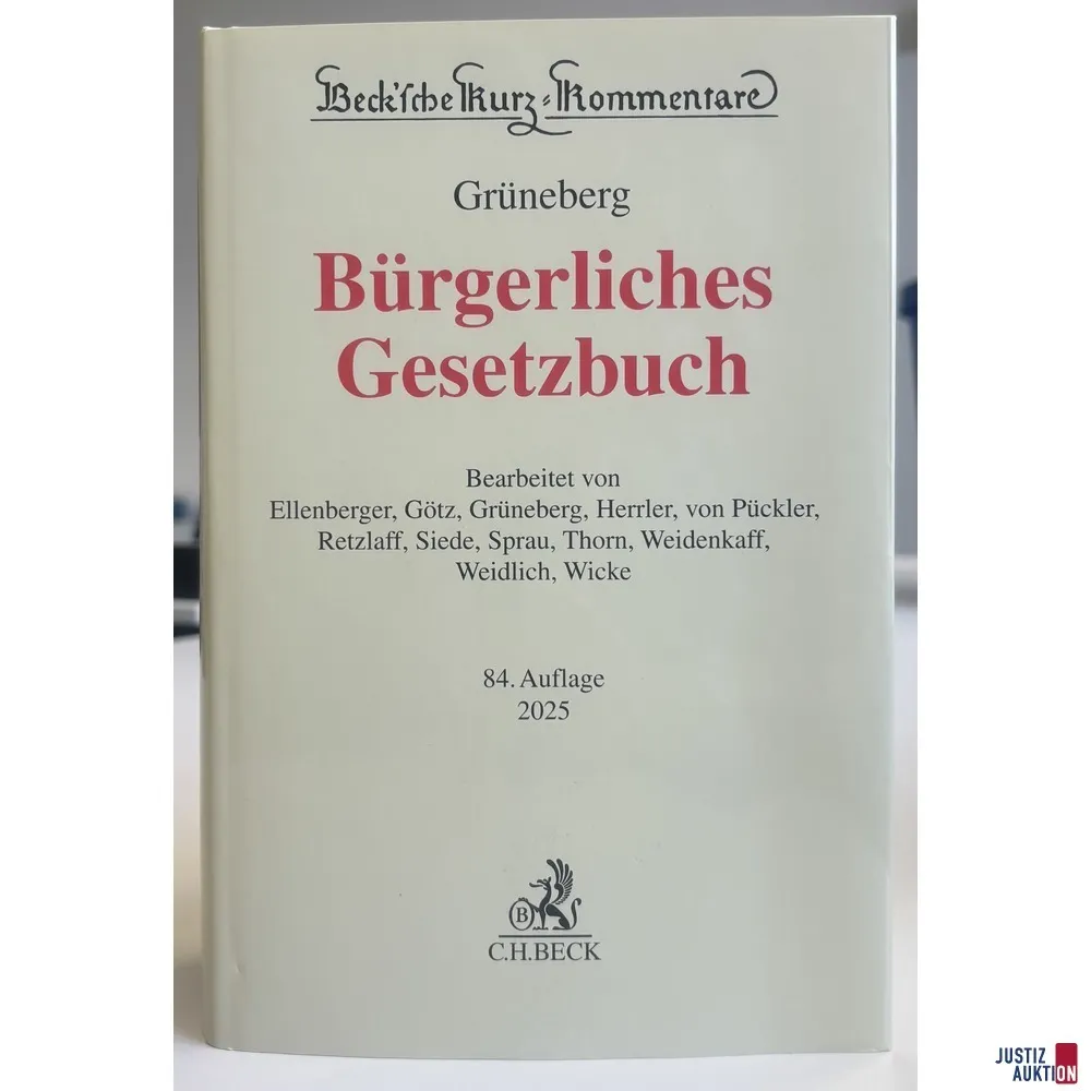Grüneberg, komentarz do BGB, 84. wydanie 2025, używany