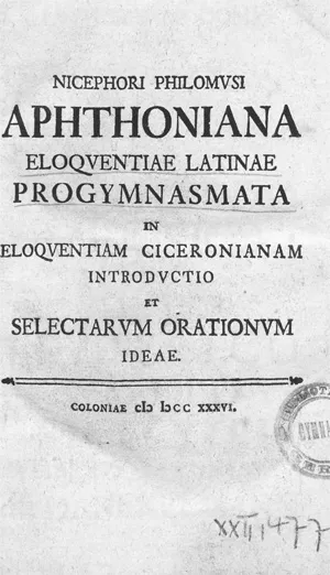 Aphthonios von Antiochia – Progymnasmata