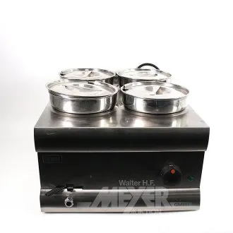 Warming unit / water bath with 4 pots