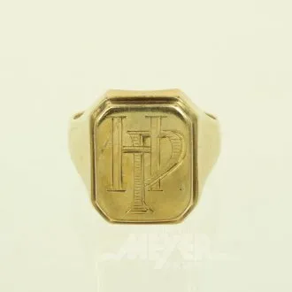 Herenring met monogram "HP"