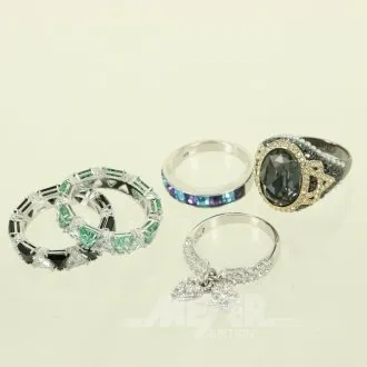 5 Swarovski ringen