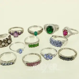 8 ringen in 925 zilver