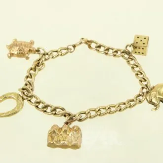 Bracelet à breloques avec 5 pendentifs