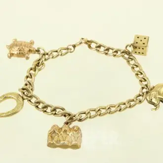 Bracelet à breloques avec 5 pendentifs