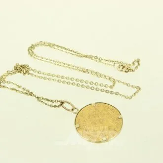 Kette mit Goldmünze Österreich 1 Dukat 1915 NP
