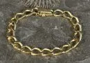 Bracelet – Or 585, env. 15,2 g, maille panthère, L= env. 17,5 cm, fermoir boîte avec 2 sécurités