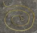 Collier – 585 or jaune, 7,0 g, décor ruban méandre, L= env. 39 cm, fermoir à ressort