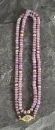 Necklace – clasp (cannot be opened) and intermediate beads 585 yellow gold, ruby beads, L= approx. 70 cm