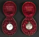 Montre de gousset à fuseau – Boîtier argent partiellement doré, cadran émail chiffres romains, remontage à clé, mouvement doré sur chaîne…