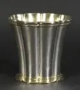Footed cup "Bossard, Luzern" – 925 silver, approx. 593 g, gilt interior, octagonal conical body, H= 14 cm, circa 1900;