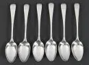Cuillères à café, 6 pièces – Argent 925, env. 92 g, extrémités de manche avec motifs d'oiseaux gravés, L= 13,5 cm, poinçon : Alice & George Burrows, Londres…