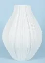 Floor vase "Rosenthal" – biscuit porcelain, glazed inside, fluted wall, baluster body, H= 42 cm