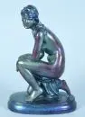 Figurine - Nu féminin agenouillé "Zsolnay Pecs"